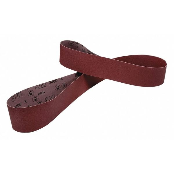 Sanding Belt, 6 in W, 132 in L, Open Coat, Aluminum Oxide, P100 Grit, Brown
