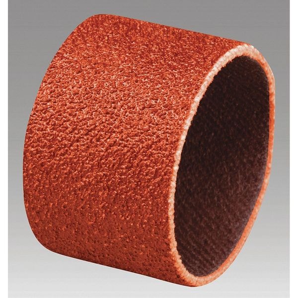 Sanding Belt, 1" W, 3/4" L, Closed Coat, Ceramic, 60 Grit, Orange
