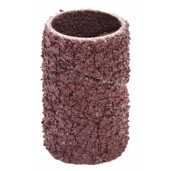 Sanding Belt, 1/2" W, 1" L, Closed Coat, Aluminum Oxide, 36 Grit, Brown