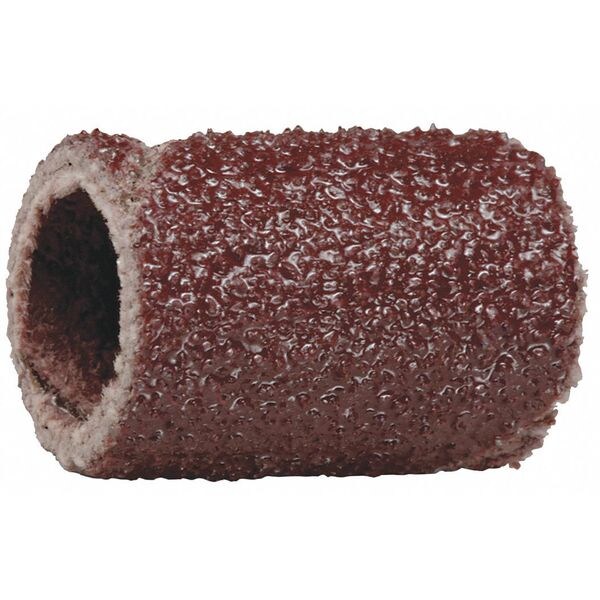 Sanding Belt, 1/4" W, 1/2" L, Closed Coat, Aluminum Oxide, 120 Grit, Brown