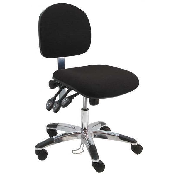 Ergonomic Chair Ergonomic Chair, 17" to 22" Height, Fabric, Black