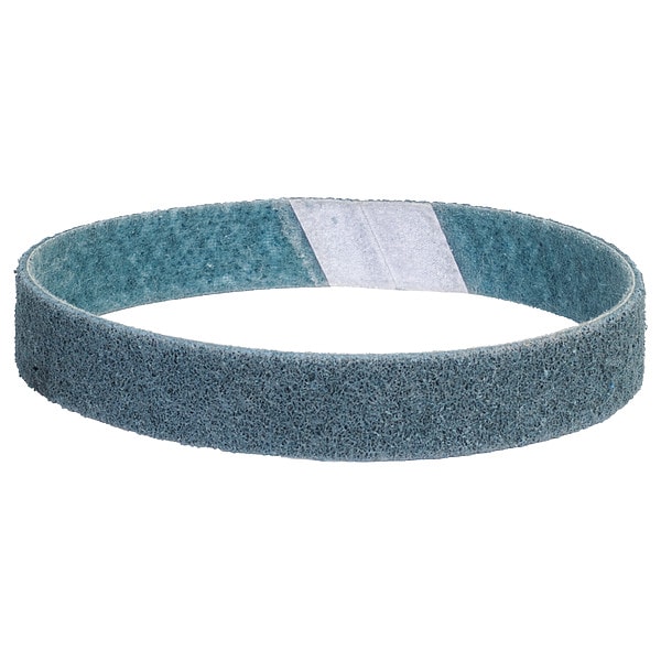 Surface-Conditioning Belt, 1 in W, 18 in L, Non-Woven, Aluminum Oxide, Not Applicable Grit, Blue