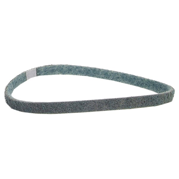 Surface-Conditioning Belt, 1/4 in W, 18 in L, Non-Woven, Aluminum Oxide, Not Applicable Grit, Blue