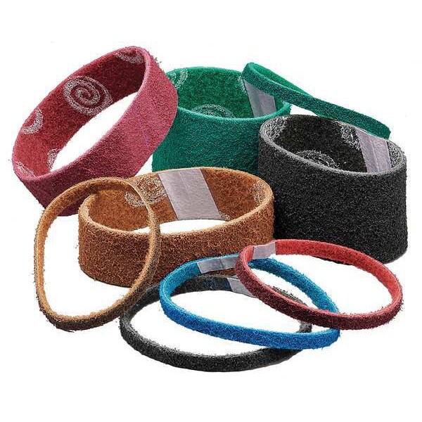 Surface-Conditioning Belt, 3 1/2 in W, 15 1/2 in L, Non-Woven, Aluminum Oxide, Not Applicable Grit