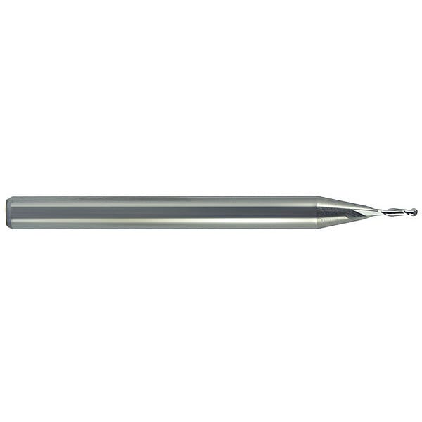 Carbide GP End Mill Ball 1/32"X1/16, Number of Flutes: 2