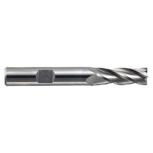 Hss Generl Purpose End Mill, Sq., 25/64x1", Length of Cut: 1"