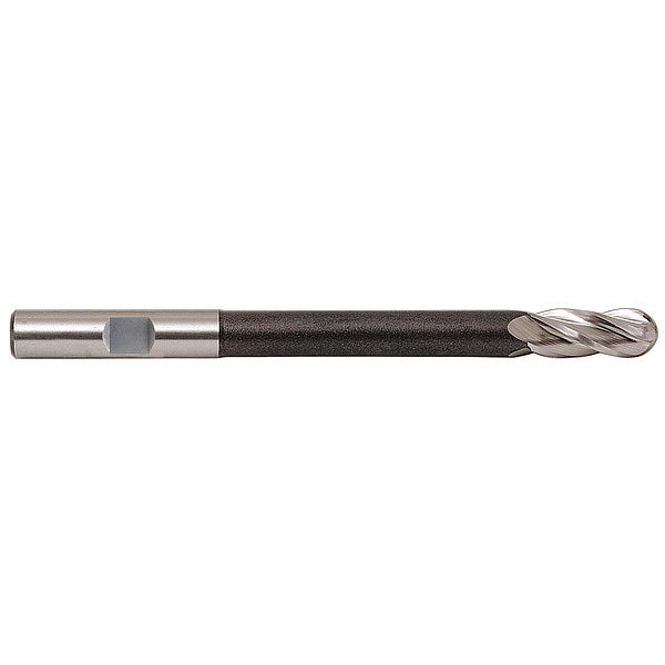 Gnrl Purpose End Mill, Ball End, 1x2-1/2", Milling Dia.: 1"