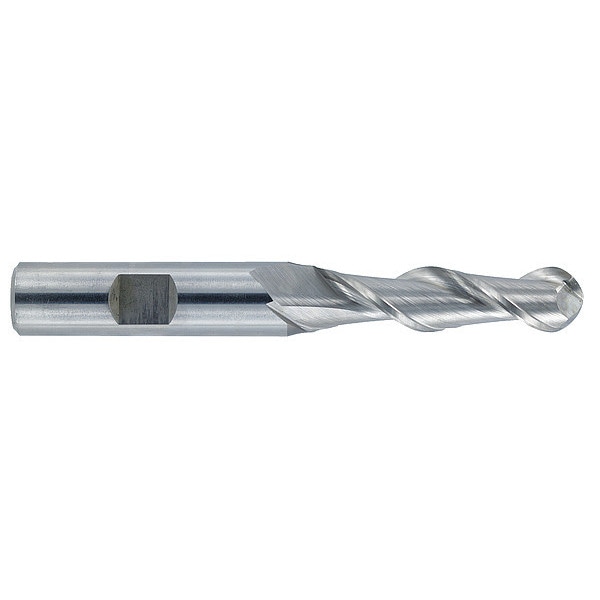 End Mill, Hss, GP, Ball, 7/16 x 1-3/4, End Mill Material: Cobalt High Speed Steel