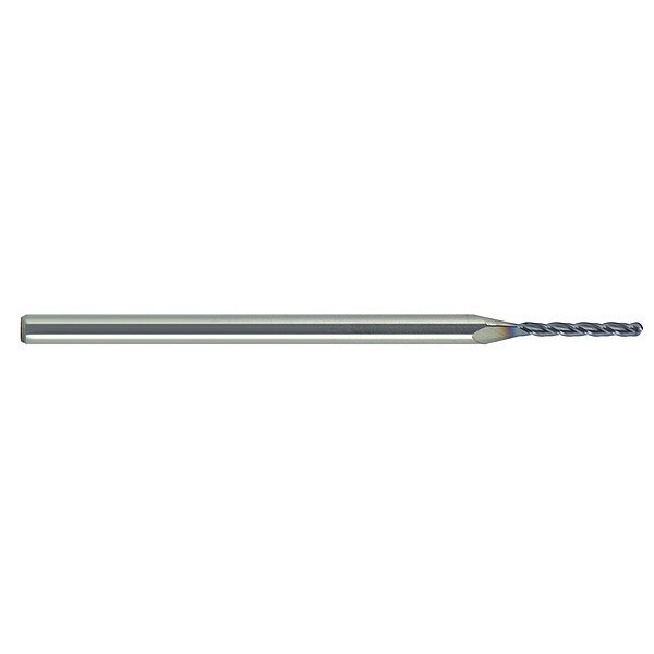 Carbide Micro End Mill Ball 0.02X0.1, Finish: AlTiN