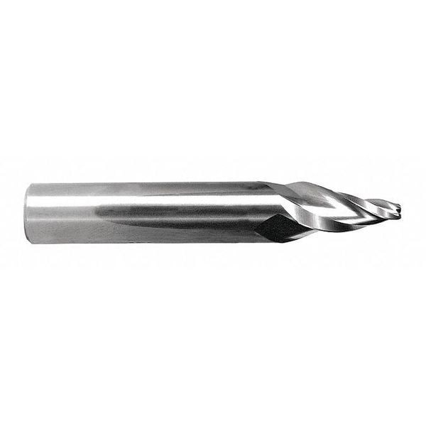 Taper End Mill, Carbide, Square, 1/8 x 3/4