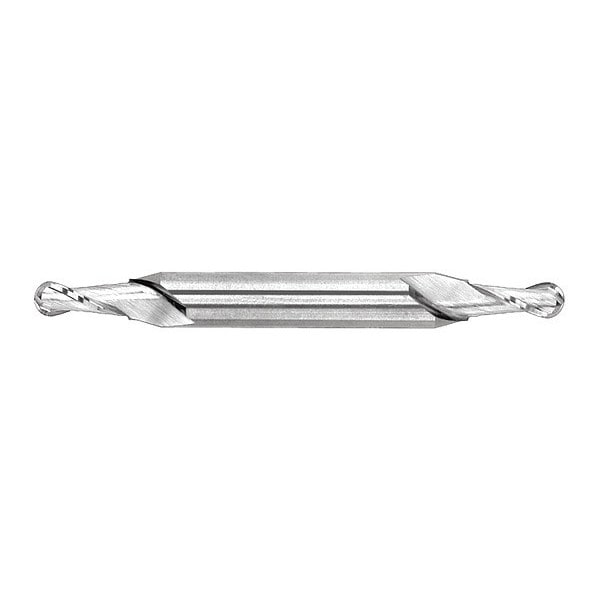 Carbide GP End Mill Ball 3/16"X1/2, Number of Flutes: 2
