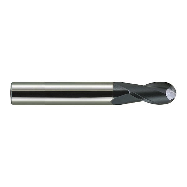 Carbide GP End Mill Ball 1/4X1-1/2, Number of Flutes: 2