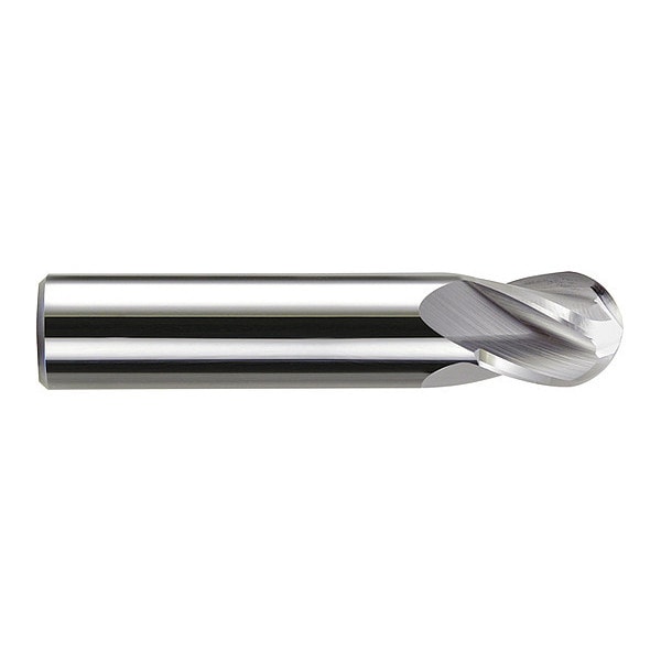 End Mill, Carbide, GP, Ball, 3/8 x 5/8, Number of Flutes: 4