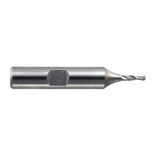 Gnrl Purpose End Mill, Ball End, 1/8x3/8", Shank Dia.: 3/8"