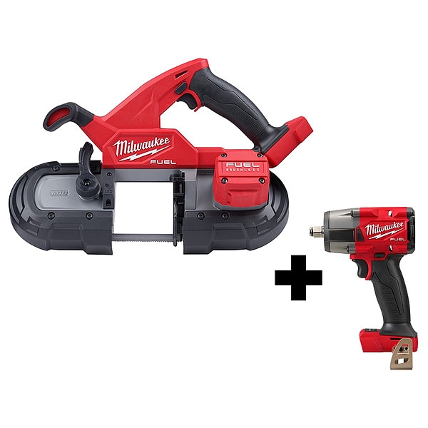 M18 FUEL Compact Band Saw + M18 FUEL 1/2" Mid-Torque Impact Wrench, Friction Ring