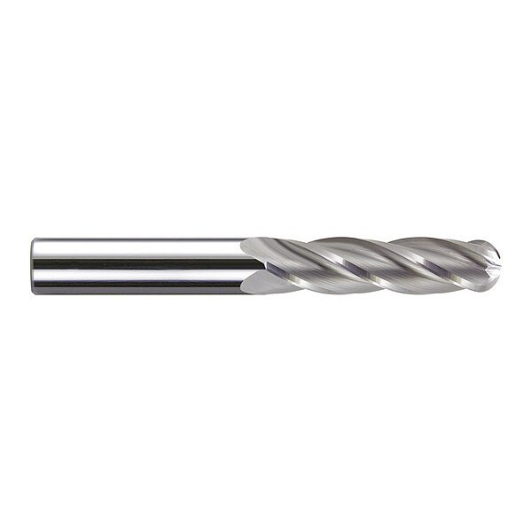 Carbide GP End Mill Ball 1/4"X1-1/2, Length of Cut: 1-1/2"
