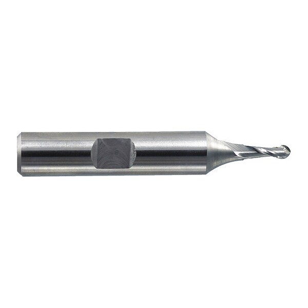 Gnrl Purpose End Mill, Ball End, 9mmx9/16", Milling Dia.: 9 mm
