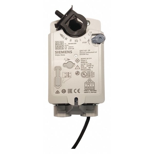 Electronic Damper Actuator, 35lb, Dual Aux