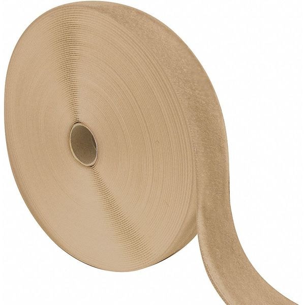 Reclosable Fastener, No Adhesive, 75 ft, 1 in W, Beige