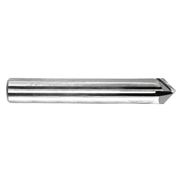 Carbide Chamfer Mill 60Deg 1/2"X1/4, Number of Flutes: 4