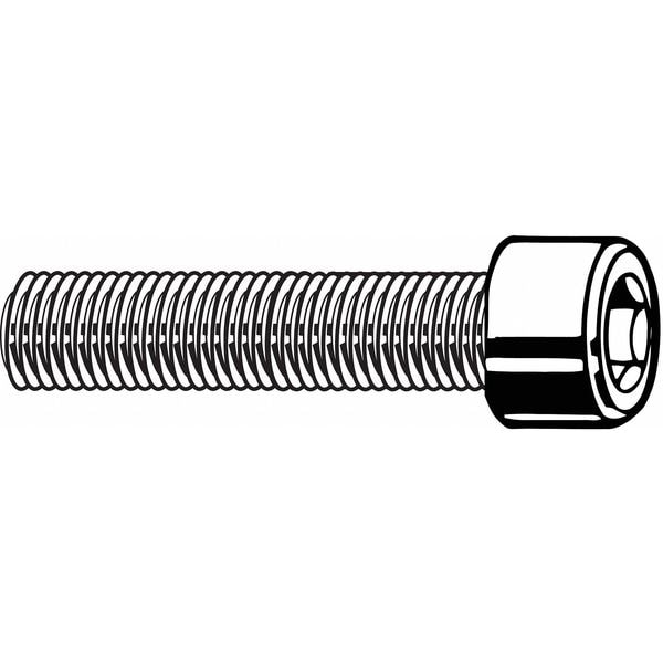 1-3/8"-6 Socket Head Cap Screw, Socket, Black Oxide Steel, 3 in Length