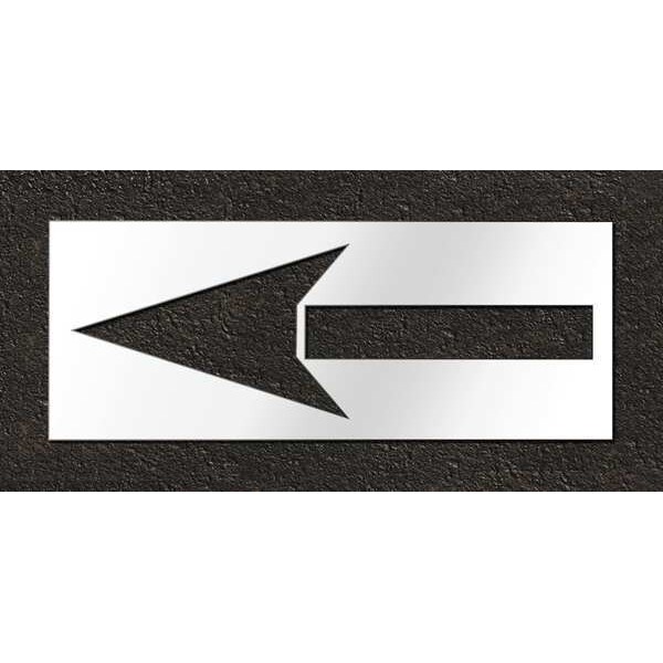 Pavement Stencil, Symbol, Bike Lane Arrow, 72 in Character Height, Not Applicable Font, Clear