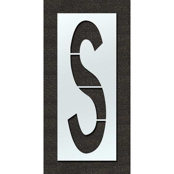Airport Pavement Stencil, Letter, 144 in Character Height, Highway Gothic Font, Clear, 1 Pieces
