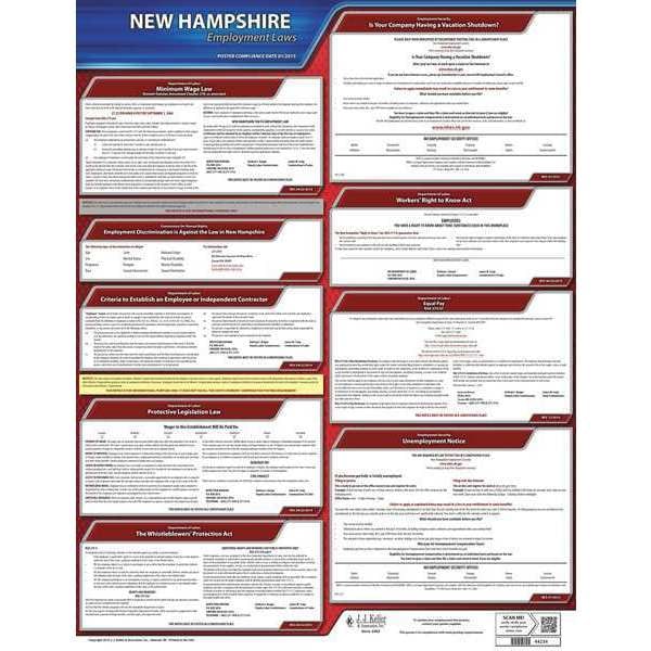 Labor Law Poster, English, NH, Plastic