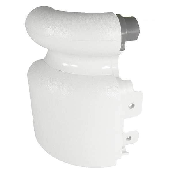 Left Handrail Return, Silver Gray, 3-1/8In