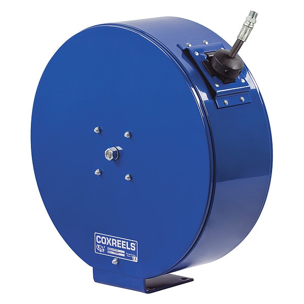Spring Return Hose Reel, 3/8 in Hose Diameter, 35 ft Length, 3,000 psi Max. Pressure, Brass