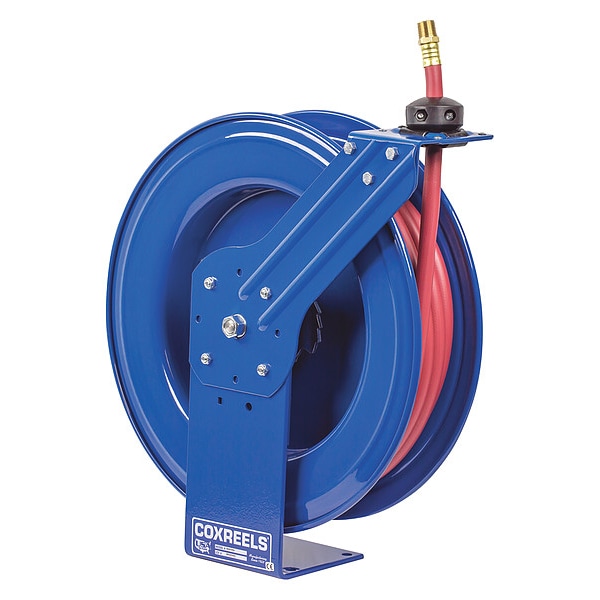Spring  Hose Reel, 3/4" Hose Diameter, 25 ft. Length, 300 psi Max. Pressure, Solid Brass