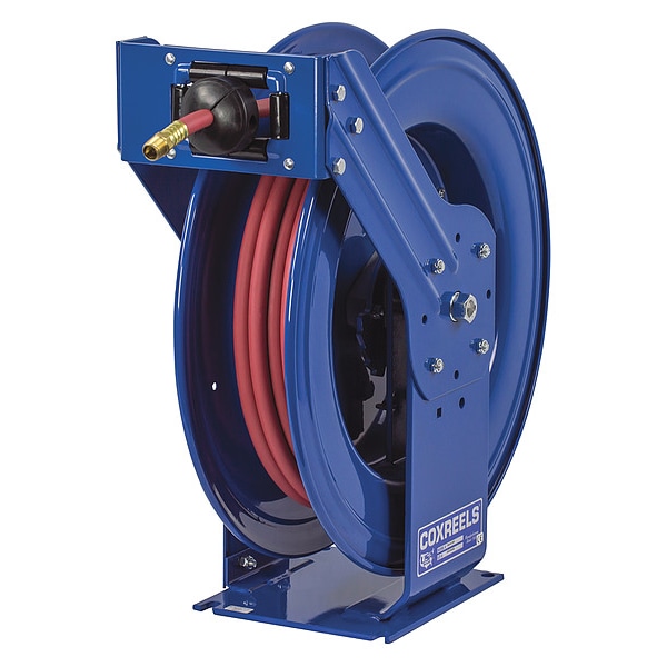 Supreme Spring Hose Reel, 1" Hose Diameter, 50 ft. Length, 300 psi Max. Pressure, Solid Brass