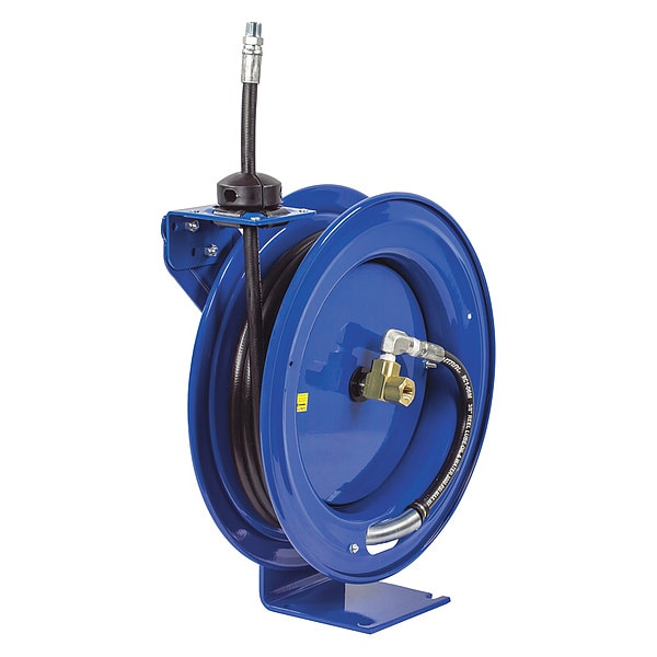 Hose Reel, 3/8 in Hose Diameter, 30 ft. Length, 3000 psi Max. Pressure, Brass