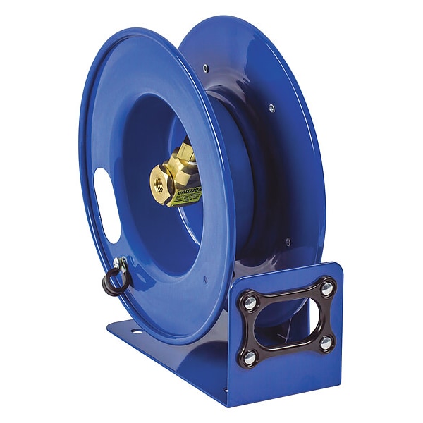 Spring Return Hose Reel, 1/4 in Hose Diameter, 15 ft Length, 300 psi Max. Pressure, Brass