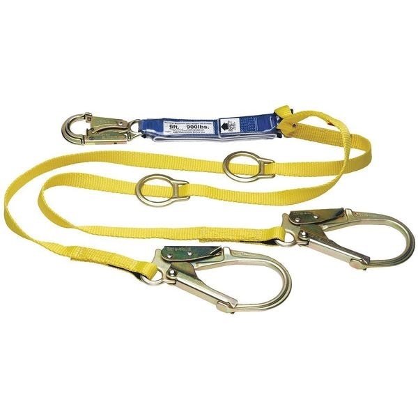 Decoil Tie-Back Twinleg Lanyard Dce 6ft