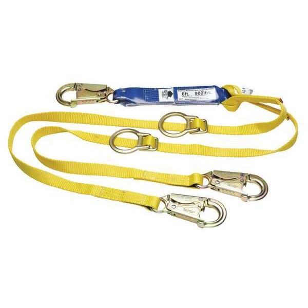 Decoil Tie-Back Twinleg Lanyard Dce 6ft