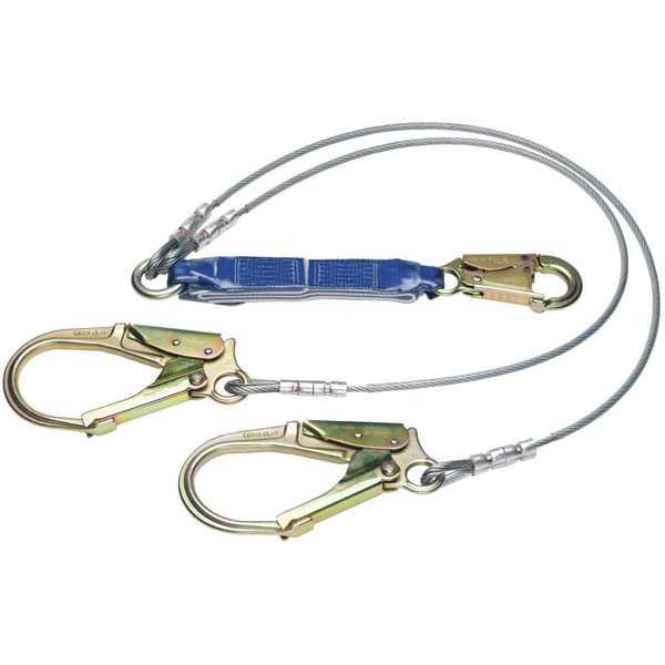Decoil Cable Twinleg Lanyard 6ft
