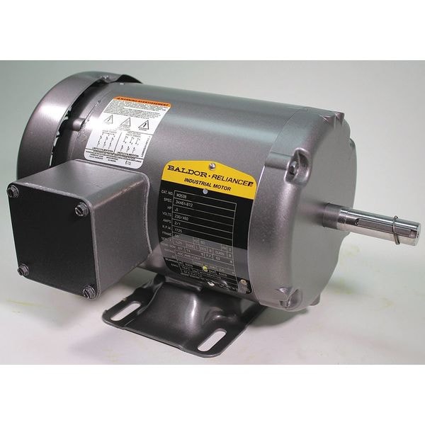 Three-Phase General Purpose Motor, 1/2 HP, 56 Frame, 230/460V AC Voltage, 1,725 Nameplate RPM