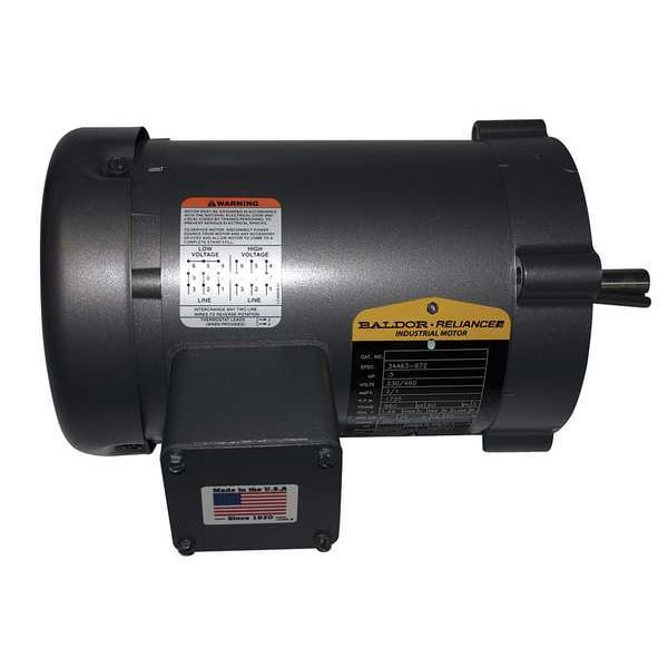 Three-Phase General Purpose Motor, 10 HP, 215TC Frame, 230/460V AC Voltage, 1760 rpm Nameplate RPM
