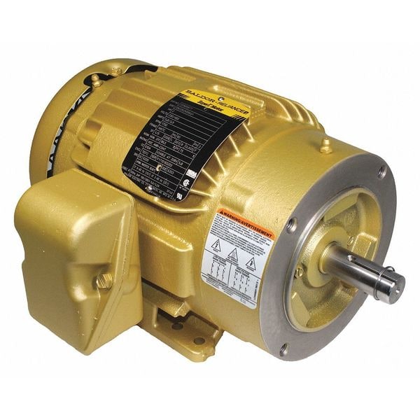 Three-Phase General Purpose Motor, 2 HP, 145TC Frame, 208-230/460V AC Voltage, 13 in Overall Length