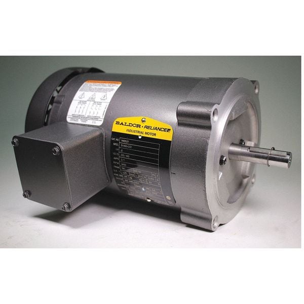 Three-Phase General Purpose Motor, 1/2 HP, 56C Frame, 230/460V AC Voltage, 3,450 Nameplate RPM