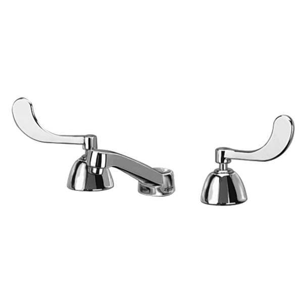 Manual Low Arc Bathroom Faucet, 8" Mount, Chrome 3 Hole