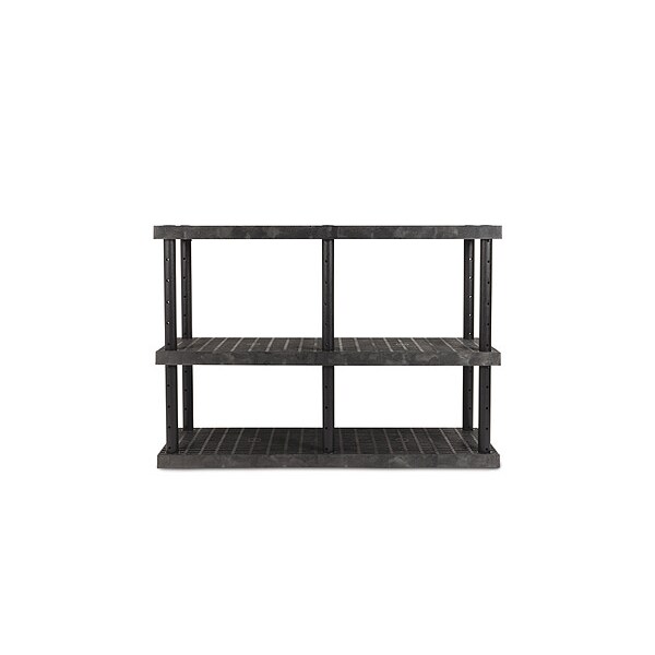 Dura-Shelf Adjustable Grid Top, 24 in D, 66 in W, 48 in H, 3 Shelves