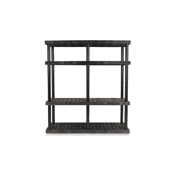 Dura-Shelf Adjustable Grid Top, 24 in D, 66 in W, 72 in H, 4 Shelves