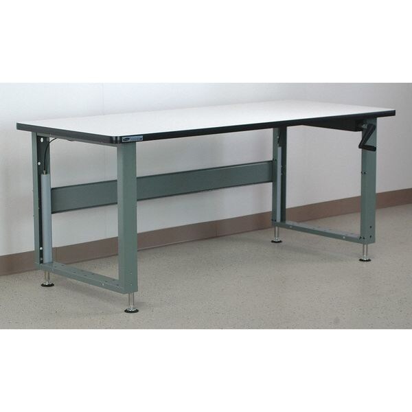 Hand Crank Workbenches, 48" W, Adjustable Height, 1000 lb.