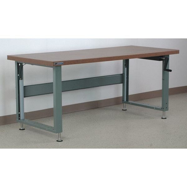 Hand Crank Work Bench, 48" W, Adjustable Height, 1000 lb.