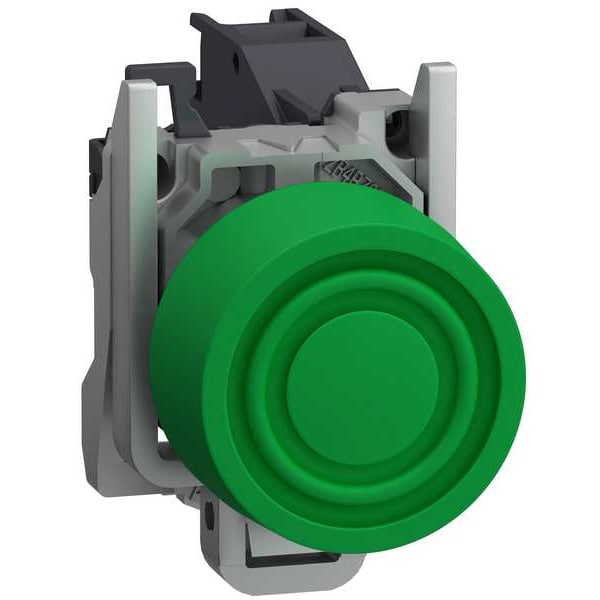 Push Button Operator, Flush, Momentary Action, Not Applicable Release, Non-Illuminated, Green