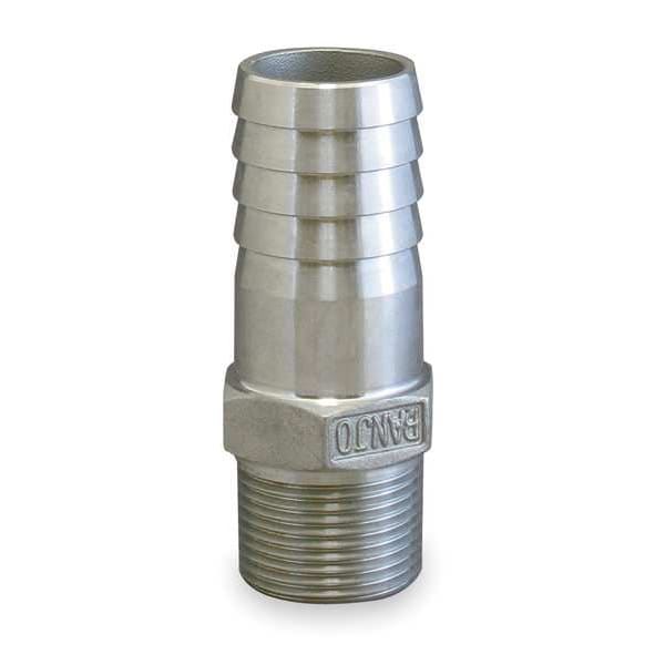 1" Barbed x MNPT 316 SS Hose Barb