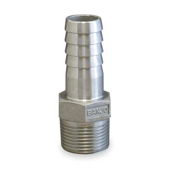 1-1/2" Barbed x MNPT 316 SS Hose Barb