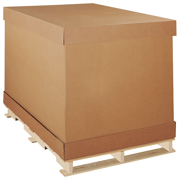 56 in x 38 in x 39 in Shipping Box, Kraft, Corrugate, Double Wall, 51 ECT